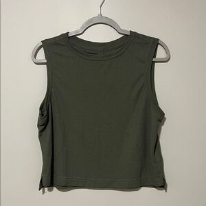 Olive Green Waffle Muscle Tank